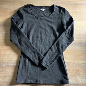 32 Degrees Women's Heavyweight Fleece Baselayer Crew Top, black, size XS. NWT